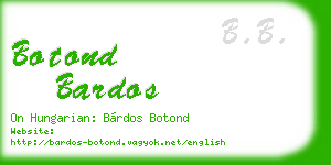 botond bardos business card